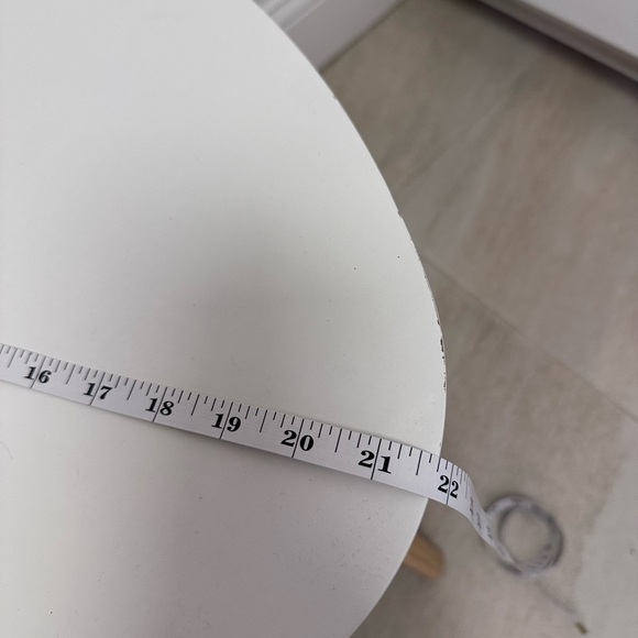 White And Beige Bamboo Nesting Triangle End Coffee Table - Picture 3 of 14